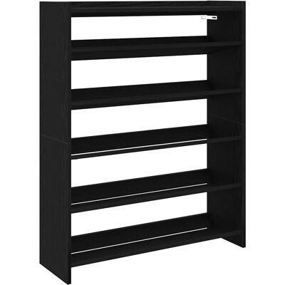 vidaXL Schwarzer 80x25x100 cm Holzwerkstoff Schuhschrank - Schuhregal vidaXL Schwarzer 80x25x100 cm Holzwerkstoff Schuhschrank - Schuhregal
