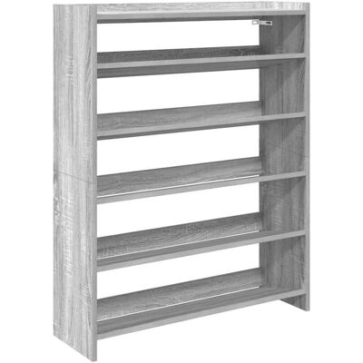 vidaXL Schoenenrek Grijs Sonoma 80x25x100 cm - Schoenenkast vidaXL Schoenenrek Grijs Sonoma 80x25x100 cm - Schoenenkast