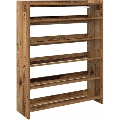 vidaXL Schuhregal -Optik 80x25x Holzwerkstoff Alt Holz - Schuhtablar vidaXL Schuhregal -Optik 80x25x Holzwerkstoff Alt Holz - Schuhtablar