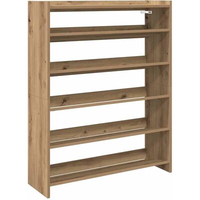 vidaXL Schoenenrek Artisan Eiken 80x25x100 cm - Schoenenkast vidaXL Schoenenrek Artisan Eiken 80x25x100 cm - Schoenenkast