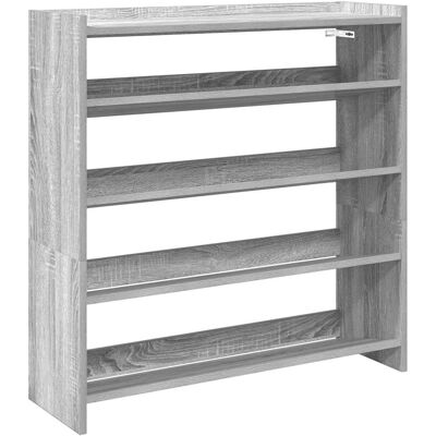 vidaXL Sonoma Grijs 80x25x81 cm Schoenenrek - Schoenopslag vidaXL Sonoma Grijs 80x25x81 cm Schoenenrek - Schoenopslag
