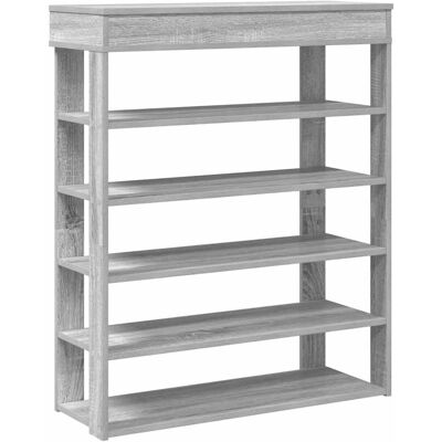 vidaXL Schuhregal Grau Sonoma 80x30x98 cm - Schuhaufbewahrung vidaXL Schuhregal Grau Sonoma 80x30x98 cm - Schuhaufbewahrung