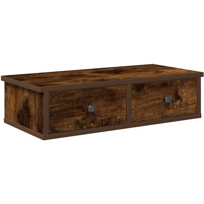 Étagère murale VidaXL avec tiroirs - 60x25x15 cm - Bois chêne - Publicité Étagère murale VidaXL avec tiroirs - 60x25x15 cm - Bois chêne - Publicité
