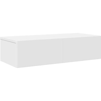 vidaXL Wandregal mit Schubladen Weiß 60x26.5x15 cm - Regal vidaXL Wandregal mit Schubladen Weiß 60x26.5x15 cm - Regal