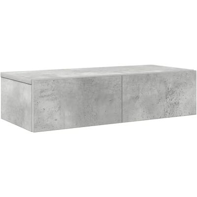 vidaXL Wandplank met lades Beton Grijs - Wandplank met lades vidaXL Wandplank met lades Beton Grijs - Wandplank met lades