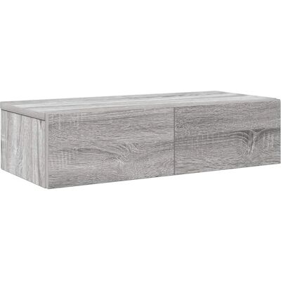 vidaXL Wandplank met Lades Grijs Sonoma - Wandplank met Lades vidaXL Wandplank met Lades Grijs Sonoma - Wandplank met Lades
