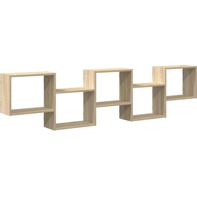 Estante cubo de pared 5 compartimentos madera roble Sonoma - Estante Estante cubo de pared 5 compartimentos madera roble Sonoma - Estante
