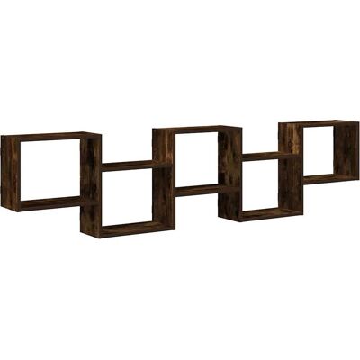 Estante cubo de pared 5 compartimentos madera roble ahumado vidaXL Estante cubo de pared 5 compartimentos madera roble ahumado vidaXL