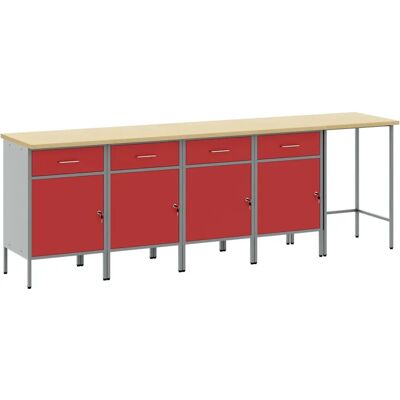 Ensemble de 5 pièces pour atelier et coin - Armoire d'atelier vidaXL Ensemble de 5 pièces pour atelier et coin - Armoire d'atelier vidaXL