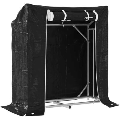 vidaXL Kaminholzlager mit Regenhaube - 100,5x40,5x110,5 cm - Kaminholzlager vidaXL Kaminholzlager mit Regenhaube - 100,5x40,5x110,5 cm - Kaminholzlager