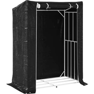 vidaxL 150x80x200 cm Firewood Rack with Rain Cover - Firewood Rack vidaxL 150x80x200 cm Firewood Rack with Rain Cover - Firewood Rack