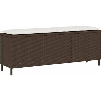 Banque de jardin en rotin synthétique marron 110x30x40.5cm Vidaxl - Publicité Banque de jardin en rotin synthétique marron 110x30x40.5cm Vidaxl - Publicité