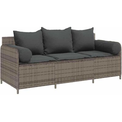 vidaXL Tuin 3-zitsbank met kussens - Tuinmeubelen vidaXL Tuin 3-zitsbank met kussens - Tuinmeubelen