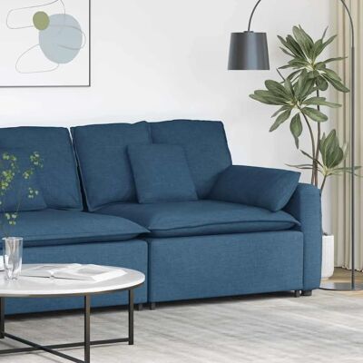 vidaXL Modulares Sofa Endmodul mit Armlehne Blau 100 cm - Sofa vidaXL Modulares Sofa Endmodul mit Armlehne Blau 100 cm - Sofa