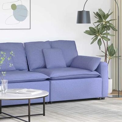vidaXL Module de Fin de Canapé avec Accoudoir Bleu Jean 100cm - Canapé vidaXL Module de Fin de Canapé avec Accoudoir Bleu Jean 100cm - Canapé
