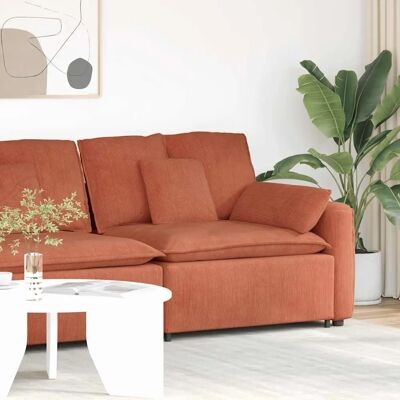 vidaXL Modulares Sofa Endmodul mit Armlehne 100 cm Orange - Wohnzimmermöbel vidaXL Modulares Sofa Endmodul mit Armlehne 100 cm Orange - Wohnzimmermöbel