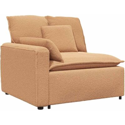 vidaXL Modulares Sofa Endmodul mit Armlehne Kissen Beige - Möbel vidaXL Modulares Sofa Endmodul mit Armlehne Kissen Beige - Möbel