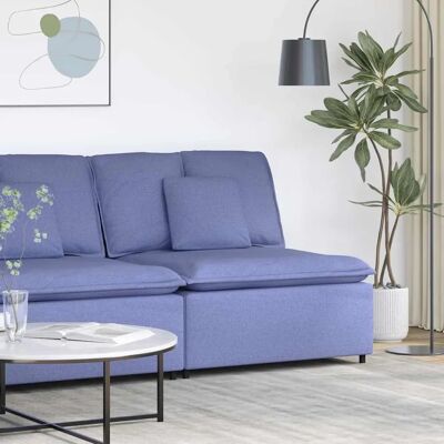 vidaXL Modulares Sofa Mittelmodul mit Kissen Jeansblau - Sofa vidaXL Modulares Sofa Mittelmodul mit Kissen Jeansblau - Sofa