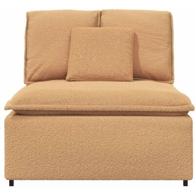 vidaXL Modulares Sofa Mittelmodul mit Kissen Beige - Modulares Sofa vidaXL Modulares Sofa Mittelmodul mit Kissen Beige - Modulares Sofa