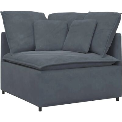 VIDAXL Modulaire Hoekbank - Donkergrijs - 100cm VIDAXL Modulaire Hoekbank - Donkergrijs - 100cm