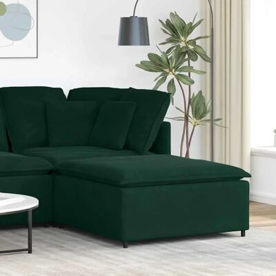 vidaXL - Modulares Fußhocker - Dunkelgrün - 100x100x48 cm - Ottoman vidaXL - Modulares Fußhocker - Dunkelgrün - 100x100x48 cm - Ottoman