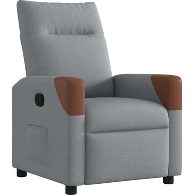 Chaise d'accent VidaXL - Reclinable manuel, Gris, Bras rembourrés - Publicité Chaise d'accent VidaXL - Reclinable manuel, Gris, Bras rembourrés - Publicité