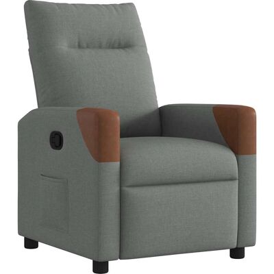 Fauteuil VidaXL - Gris Foncé, Reclinable, Tissu, 135° - Publicité Fauteuil VidaXL - Gris Foncé, Reclinable, Tissu, 135° - Publicité