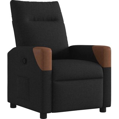 VidaXL Fauteuil d'accent - Reclinable manuel, noir - Publicité VidaXL Fauteuil d'accent - Reclinable manuel, noir - Publicité