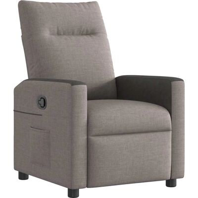 Chaise Accent VidaXL - Fauteuil inclinable manuel gris taupe - Fauteuil de accent - Publicité Chaise Accent VidaXL - Fauteuil inclinable manuel gris taupe - Fauteuil de accent - Publicité