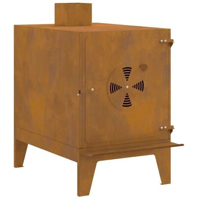 vidaXL Campingofen 35x50x60 cm Cortenstahl Braun - Campingofen vidaXL Campingofen 35x50x60 cm Cortenstahl Braun - Campingofen