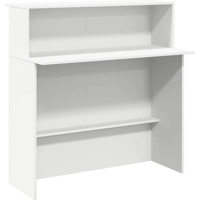 vidaXL Witte balie 100x50x103,5 cm engineering hout - Balie vidaXL Witte balie 100x50x103,5 cm engineering hout - Balie