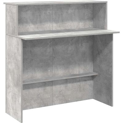 vidaXL Balie Grijs Beton 100x50x103,5 cm Engineered Wood - Balie vidaXL Balie Grijs Beton 100x50x103,5 cm Engineered Wood - Balie