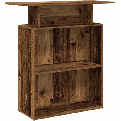 vidaXL Empfangstresen Alte Holz - 859058 - Langlebiges Sperrholz, Geräumiger Stauraum, Vielseitiges Design vidaXL Empfangstresen Alte Holz - 859058 - Langlebiges Sperrholz, Geräumiger Stauraum, Vielseitiges Design