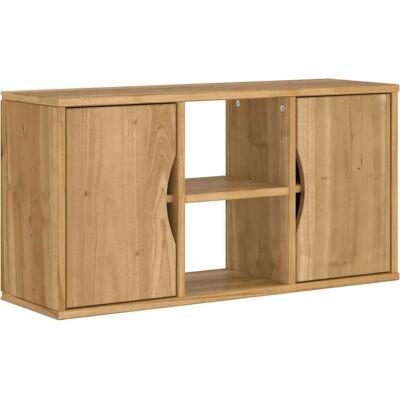 Mueble de TV de pino VidaXL - Almacenamiento rústico Mueble de TV de pino VidaXL - Almacenamiento rústico