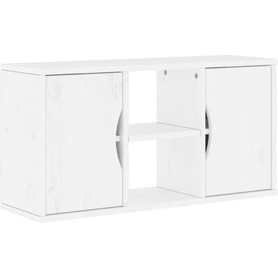 vidaXL - Pine Wood TV Cabinet with Storage - 79x24x40 cm - TV Cabinet vidaXL - Pine Wood TV Cabinet with Storage - 79x24x40 cm - TV Cabinet