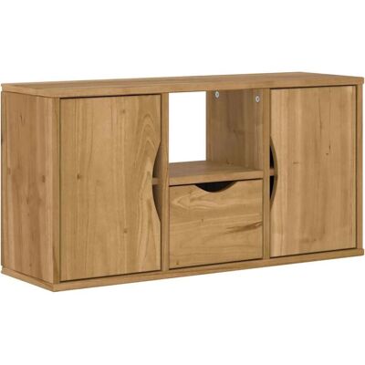 vidaXL TV-Schrank mit Schublade ODDA 79x24x40 cm Massivholz Kiefer Braun vidaXL TV-Schrank mit Schublade ODDA 79x24x40 cm Massivholz Kiefer Braun