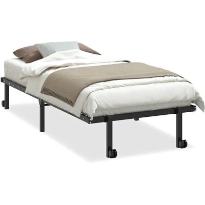 vidaXL Bed Frame - Foldable Steel Black 90x200 cm vidaXL Bed Frame - Foldable Steel Black 90x200 cm