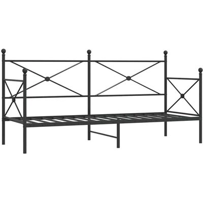 vidaXL 4104666 Stalen Zwart Slaapbank - Slaapbank met opbergruimte vidaXL 4104666 Stalen Zwart Slaapbank - Slaapbank met opbergruimte