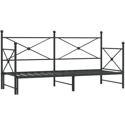 VIDAXL Steel Black 80x200cm Foldable Sofa Bed - Bedroom & Living Room Furniture VIDAXL Steel Black 80x200cm Foldable Sofa Bed - Bedroom & Living Room Furniture