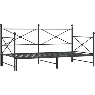 vidaXL Daybed Twin Sofa Bed Steel Black - Sofa Bed vidaXL Daybed Twin Sofa Bed Steel Black - Sofa Bed