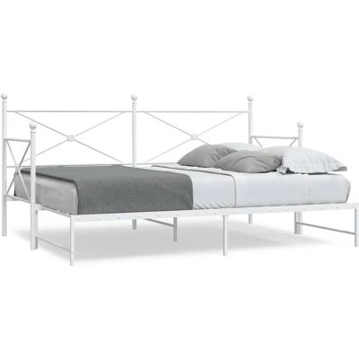 vidaXL Wit 80x200cm Uitklapbare Daybed - Slaapbank vidaXL Wit 80x200cm Uitklapbare Daybed - Slaapbank