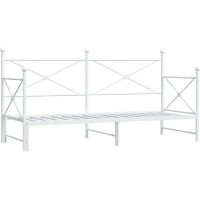 VIDAXL Wit Stalen 2-in-1 Slaapbank - Ondersteunt 90x190cm VIDAXL Wit Stalen 2-in-1 Slaapbank - Ondersteunt 90x190cm