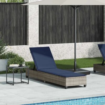 vidaXL Verstellbare Sonnenliege - Außen Witterungsbeständiger Rattan vidaXL Verstellbare Sonnenliege - Außen Witterungsbeständiger Rattan