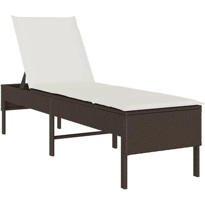 vidaXL Verstellbares braunes Sonnenliege - Gartenmöbel vidaXL Verstellbares braunes Sonnenliege - Gartenmöbel