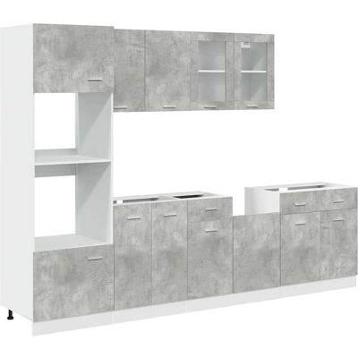 vidaXL 7-teiliges Badezimmermöbelset - Beton Grau vidaXL 7-teiliges Badezimmermöbelset - Beton Grau
