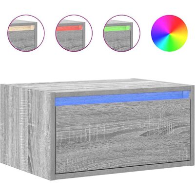 vidaXL 860234 Grijze Sonoma LED TV-kast - TV-kast vidaXL 860234 Grijze Sonoma LED TV-kast - TV-kast