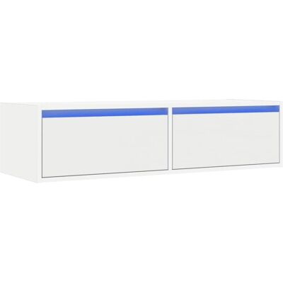 Meuble TV VIDAXL Blanc 100x35,5x25cm - Publicité Meuble TV VIDAXL Blanc 100x35,5x25cm - Publicité