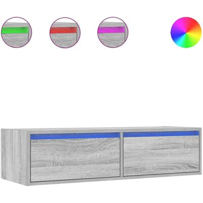 vidaXL 860243 TV cabinet - Grey Sonoma - LED Lights vidaXL 860243 TV cabinet - Grey Sonoma - LED Lights