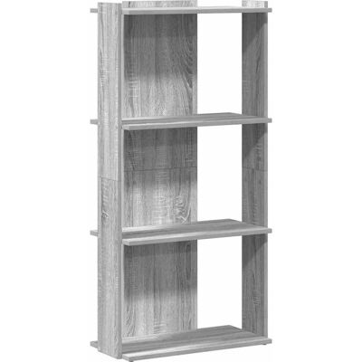 vidaXL 860270 Wohnzimmer Bücherregal - 3-stöckig Grau Sonoma 60x30x120 cm vidaXL 860270 Wohnzimmer Bücherregal - 3-stöckig Grau Sonoma 60x30x120 cm