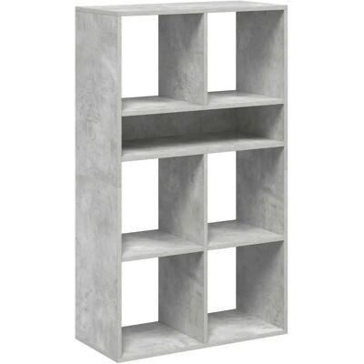 vidaXL 860304 Bücherregal - Holzwerkstoff, Betongrau vidaXL 860304 Bücherregal - Holzwerkstoff, Betongrau